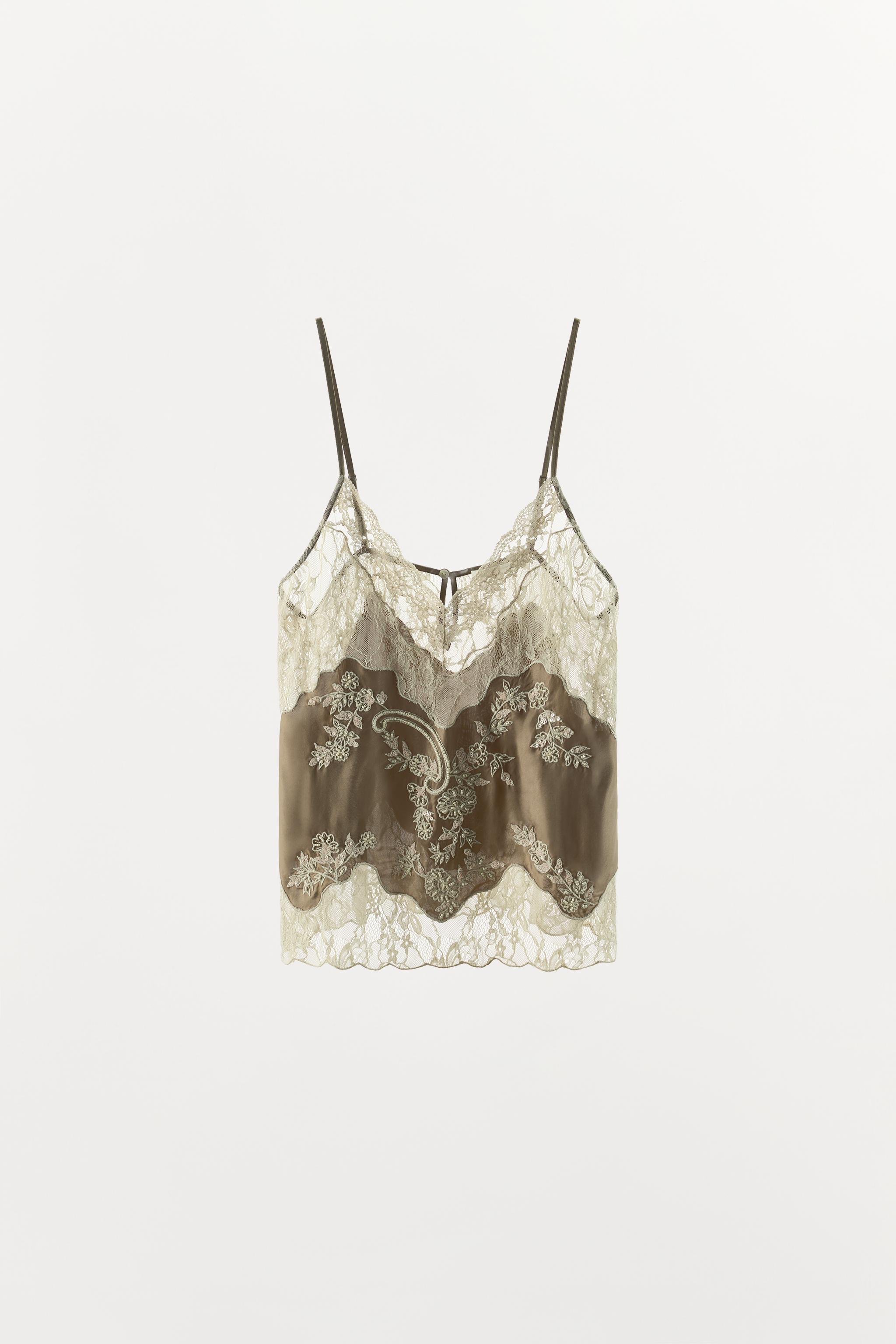 LACE AND BEAD CAMISOLE